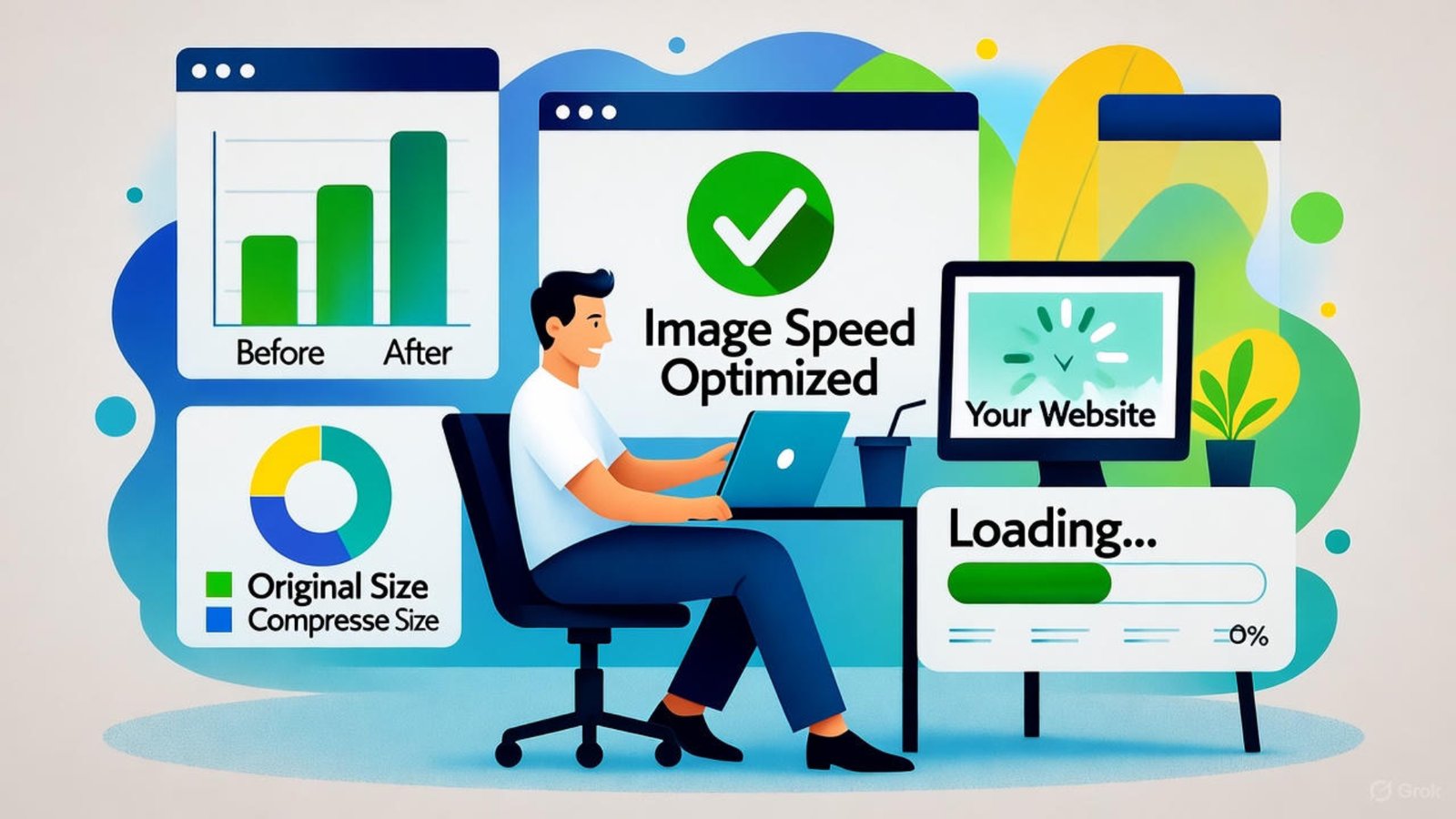 Before and after results of Wix image speed fix 2025.