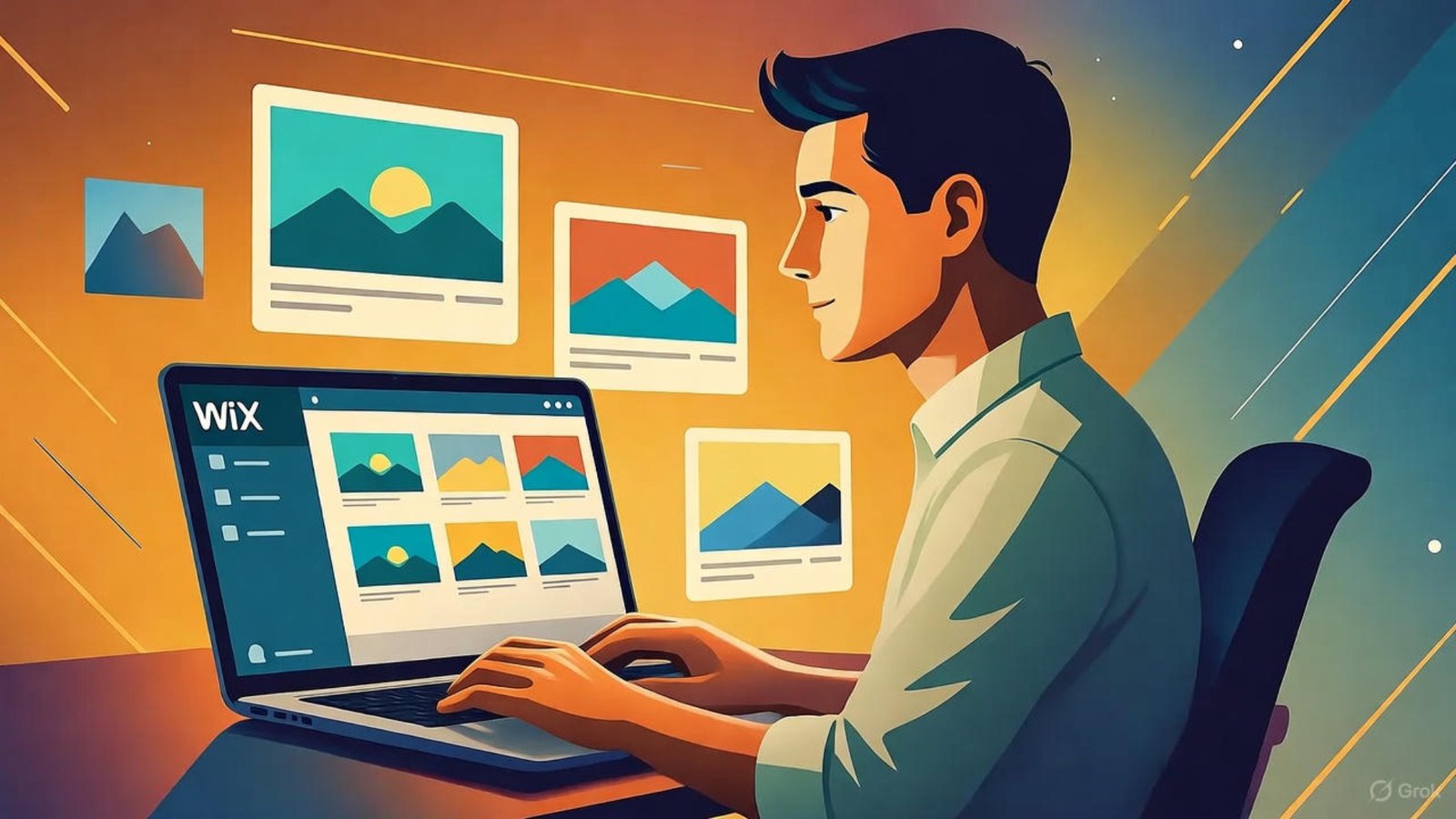 : Image optimization process in Wix editor with compression and resizing options