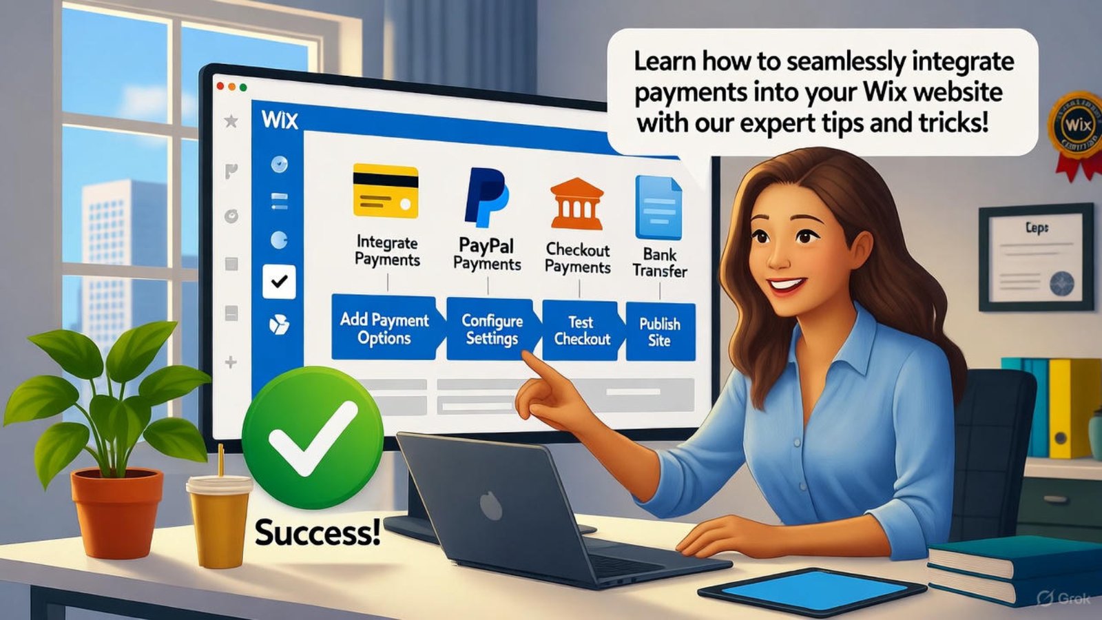 Developer integrate payments Wix website builder