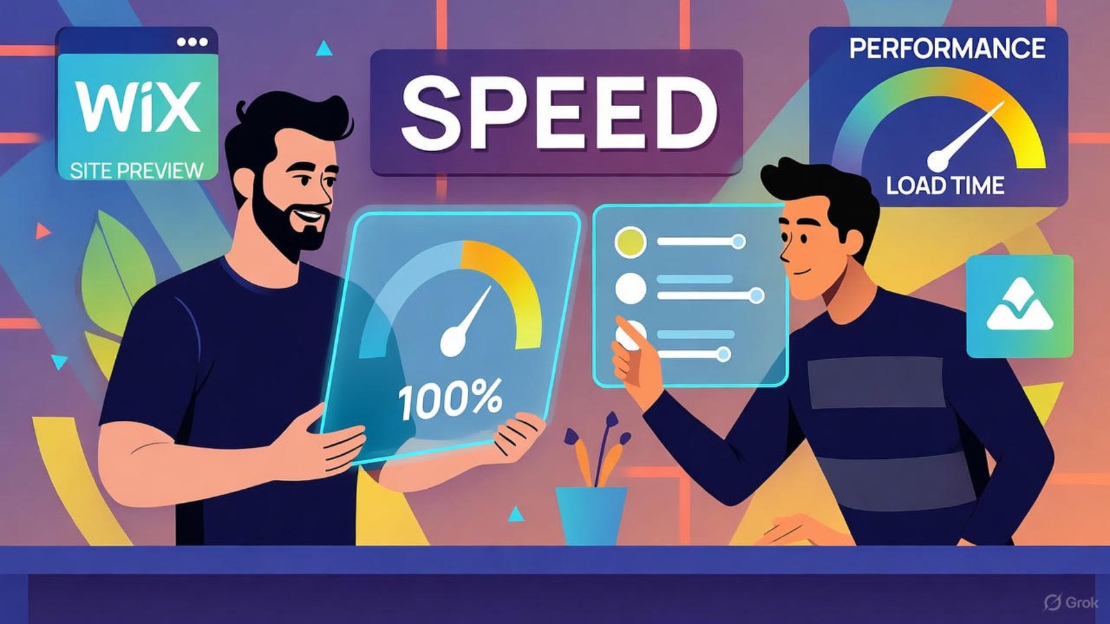 Website speed test showing fixing slow loading on Wix site 2026.