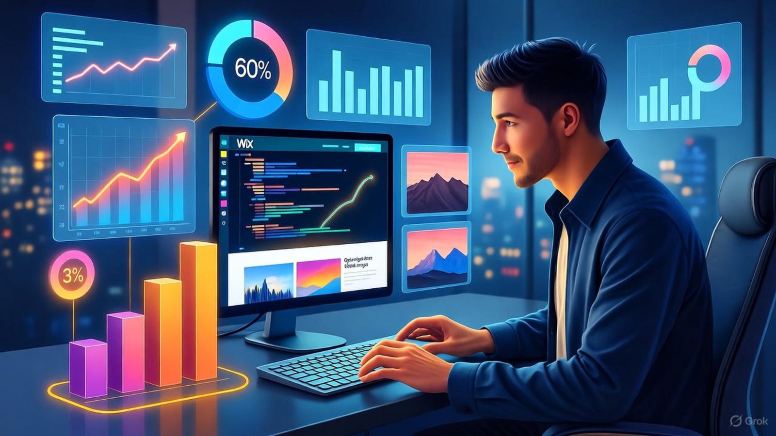 Example showing how to boost performance with Wix website builder tips during image compression and lazy loading