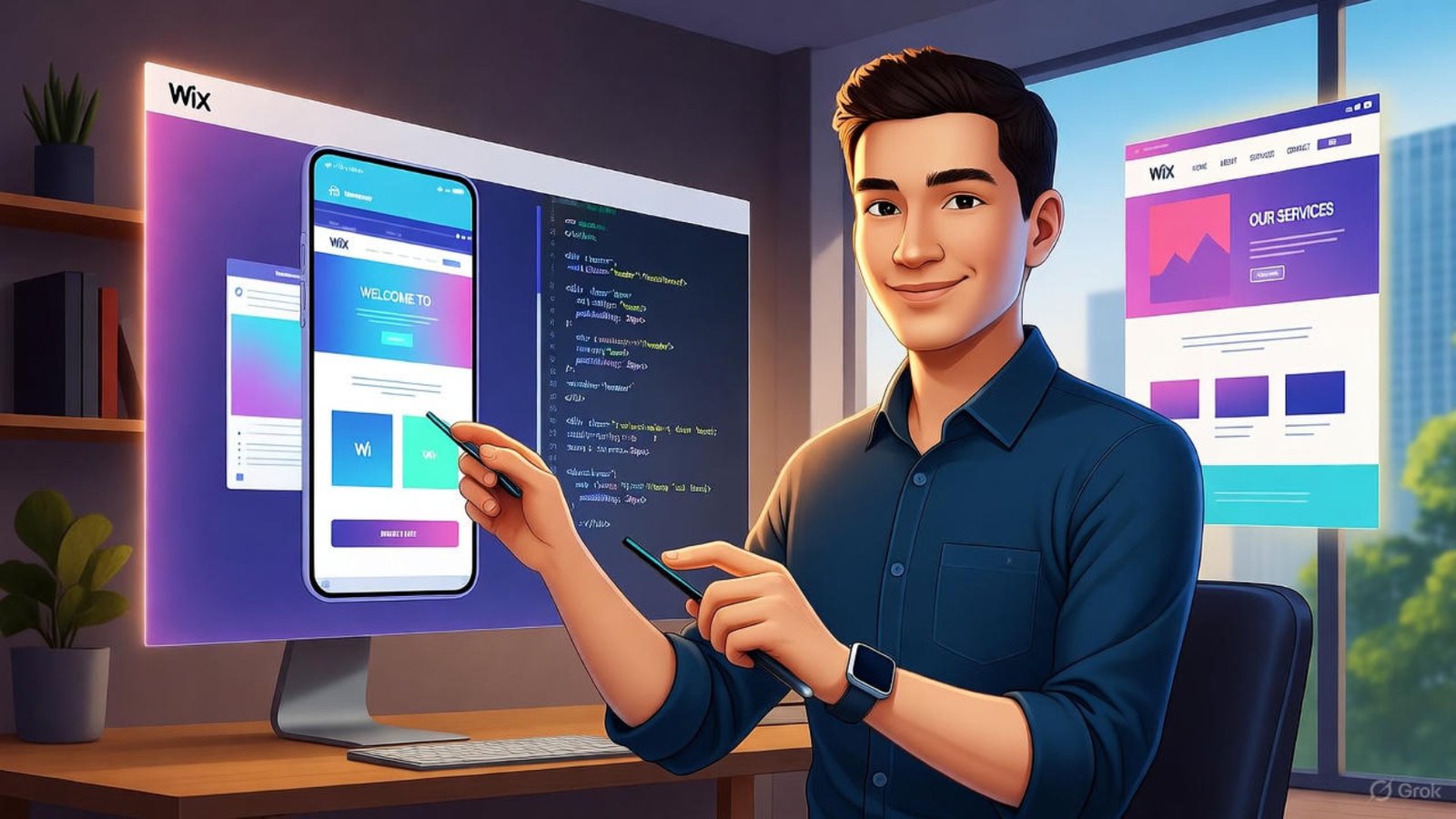 Developer fixing stop Wix website builder mobile glitches