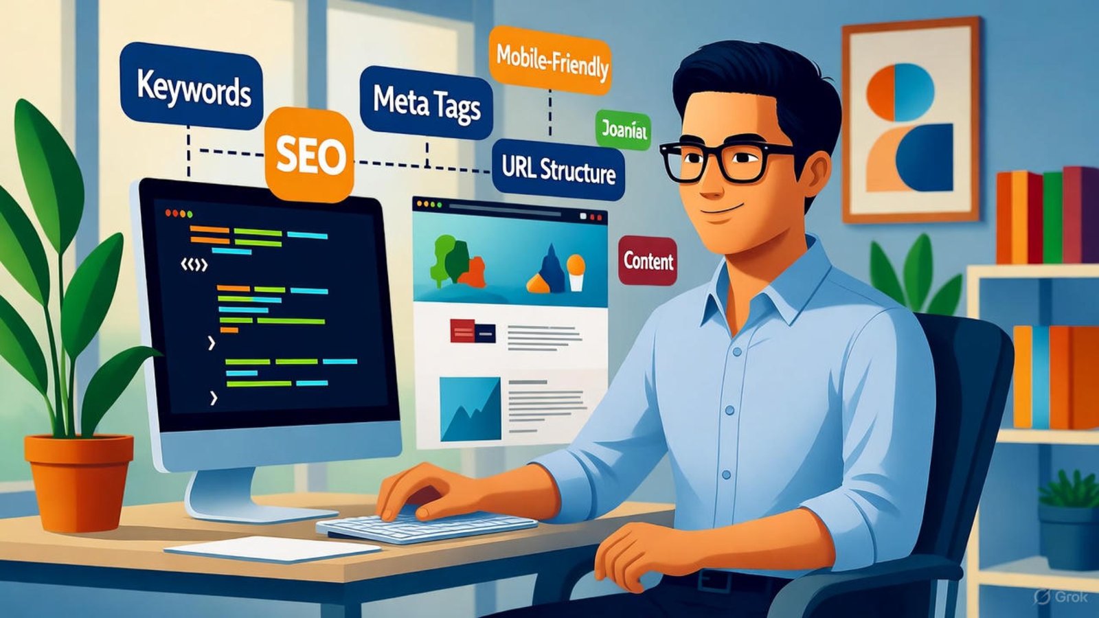 Example of easy on-page SEO for Wix website creation – optimising page metadata