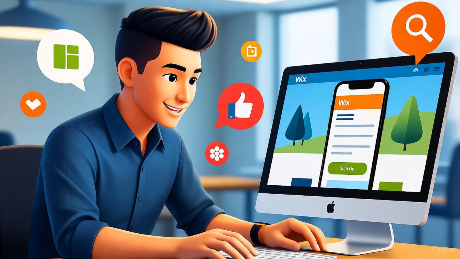 Wix mobile design tips preview on smartphone
