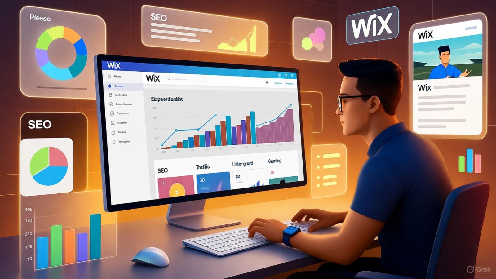 Visual structure of a high-ranking Wix site in 2025