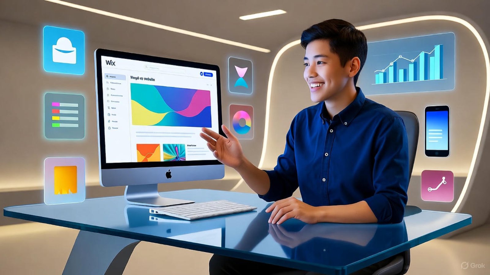 Screenshot of a business website built using the Wix website builder site template.