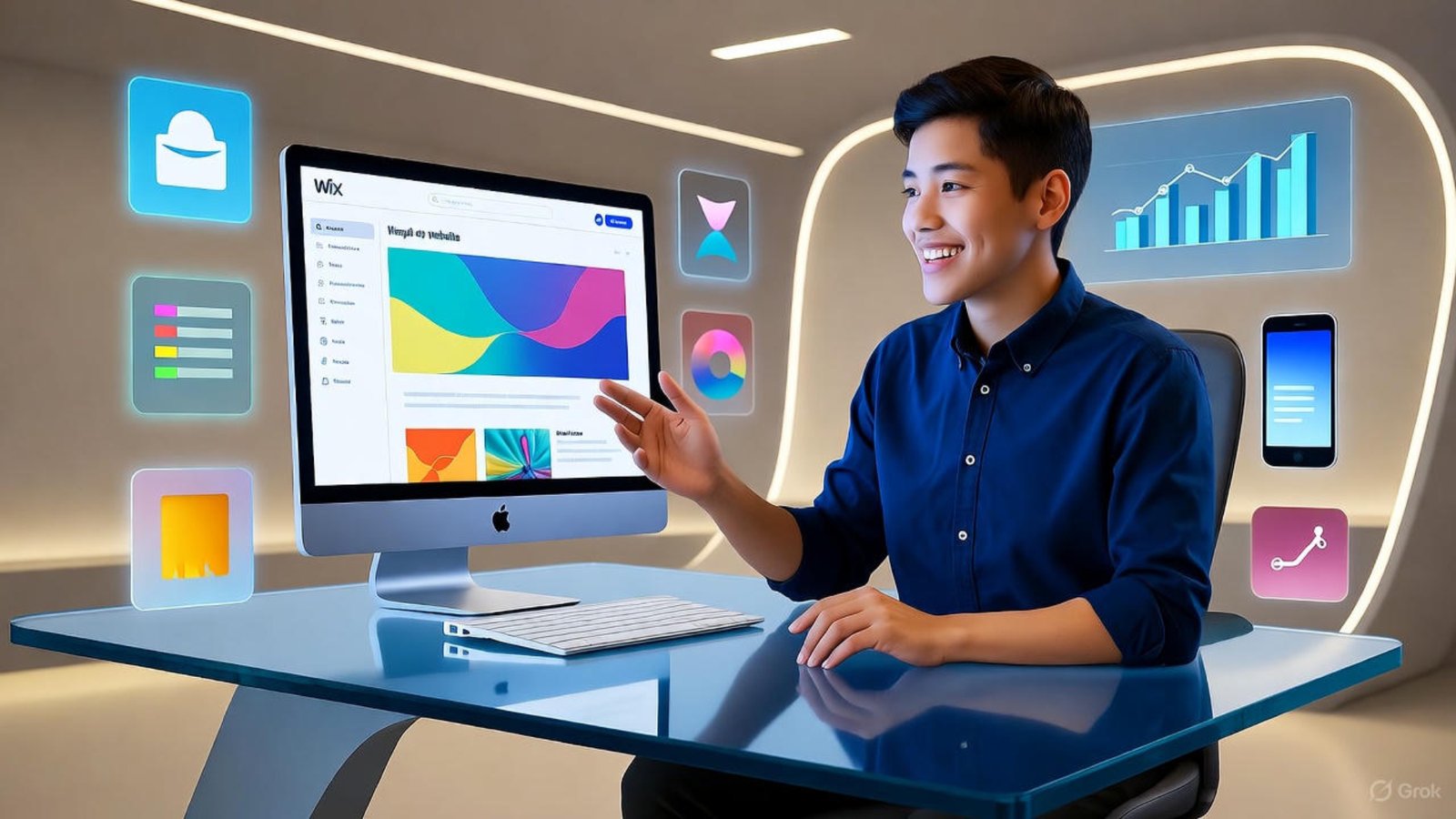 Screenshot of a business website built using the Wix website builder site template.